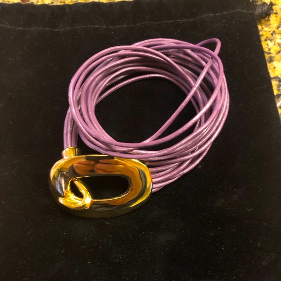 Jewelry - Purple and gold wrap bracelet.